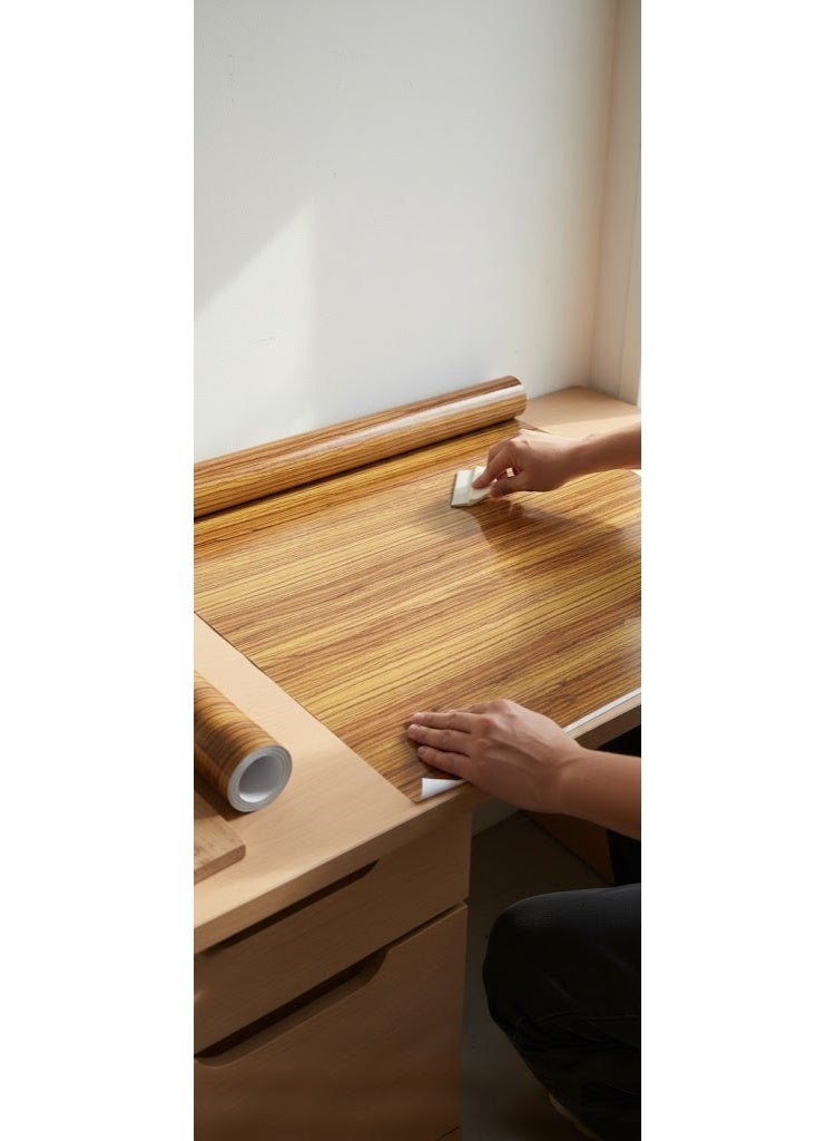 ملصق أثاث ورقي ذاتي اللصق سهل التنظيف لأسطح المطبخ والجدران 5 أمتار × 45 سم - Image 2